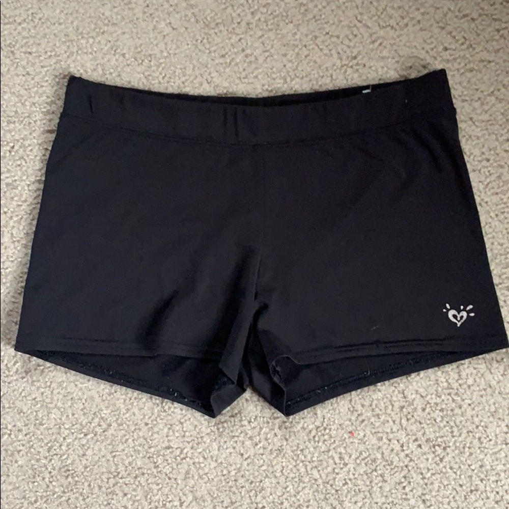 Justice Black Spandex Shorts